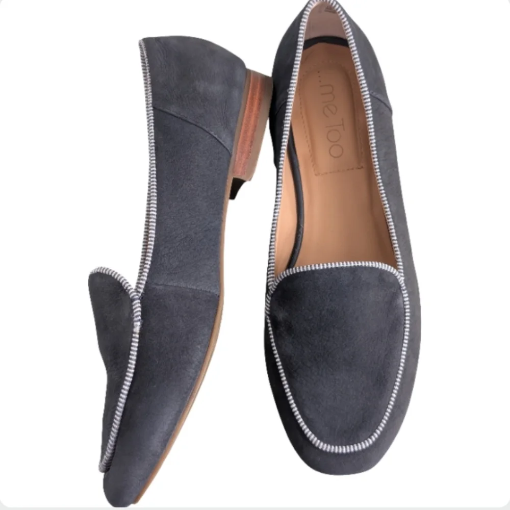 Me Too Yasor Navy Suede Classic Loafers Size 6.5M - Low Heel - Picture 8 of 8